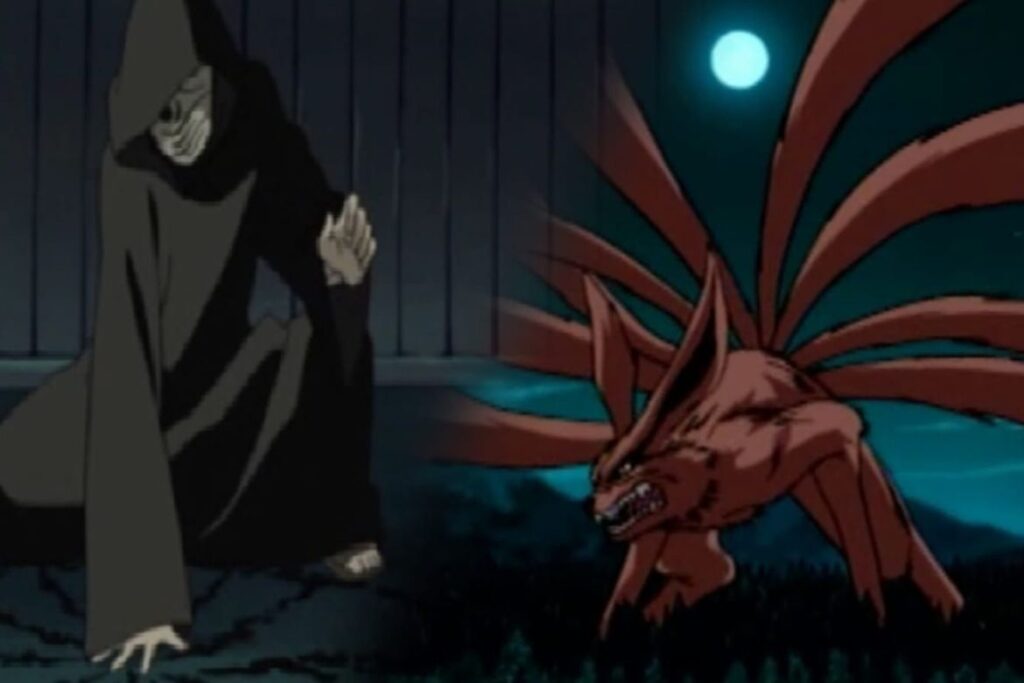 Obito summoning jutsu nine tail